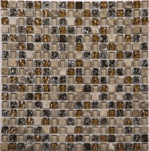 Мозаика No-233 камень и стекло (15х15х8) 305х305