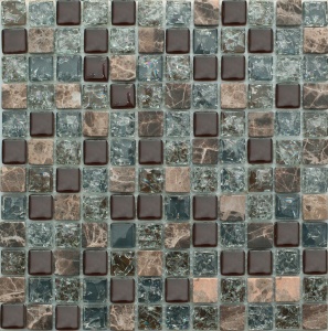 Мозаика No-191A камень и стекло (23х23х8) 300х300