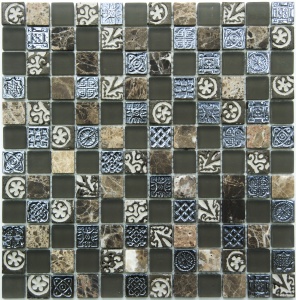 Мозаика S-835 стекло (23х23х8) 298х298